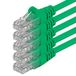1aTTack.de CAT.6 CAT6 Ethernet LAN-netwerkkabel 5m groen 5 stuks