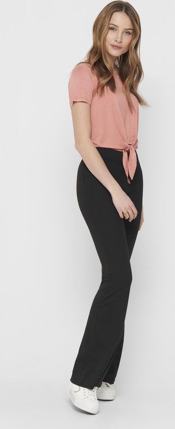 ONLY ONLFEVER Stretch Flaired Pants JRS - Women's Trousers - Black - Size XL/34