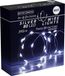 Guirlande lumineuse LED blanc froid, à piles, 80 LED, fil argenté, intérieur/extérieur, 3,95m