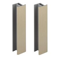 Cyclingcolors 2 x connectors for plinth, 100 mm, stainless steel color, silver, kitchen, corner, plinth, plinth corner, kitchen plinth, inner corners, outer corners, furniture