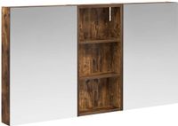 vidaXL Badkamerkast - set - 3 - st - 110 - x - 10,5 - x - 60,5 - cm - Bewerkt - hout