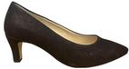 Gabor Pumps Bruin Nubuck Leer Blokhak Puntige Neus 37