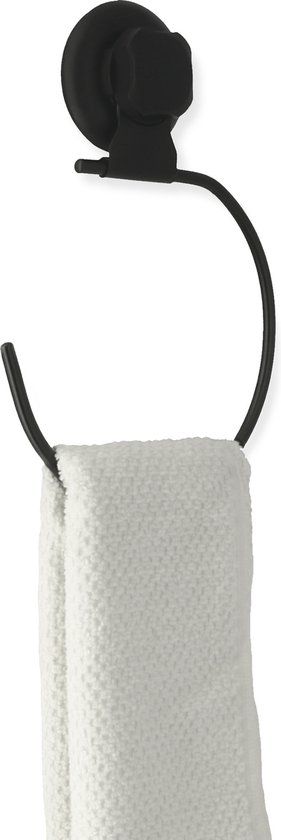 Compactor Bestlock Handdoekring - Zwart - RVS - 22 cm