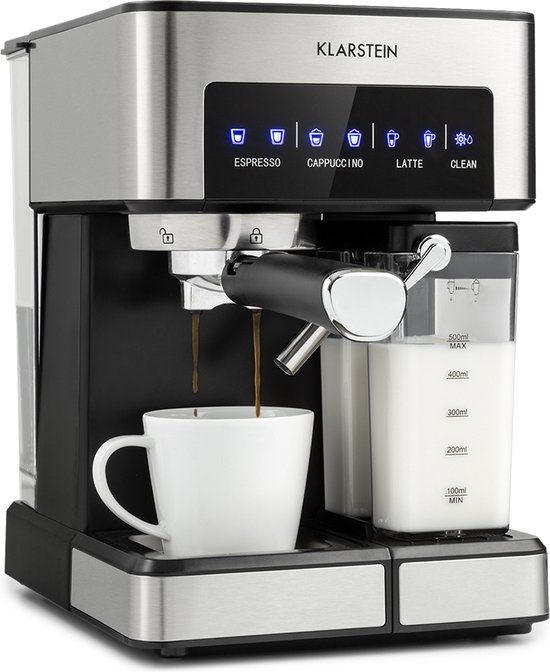 Klarstein Arabica Comfort Espressomachine - 1350 Watt - 20 Bar - Silver