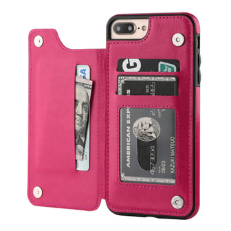 Stuff Certified Retro iPhone 6 Leren Flip Case Portefeuille - Roze
