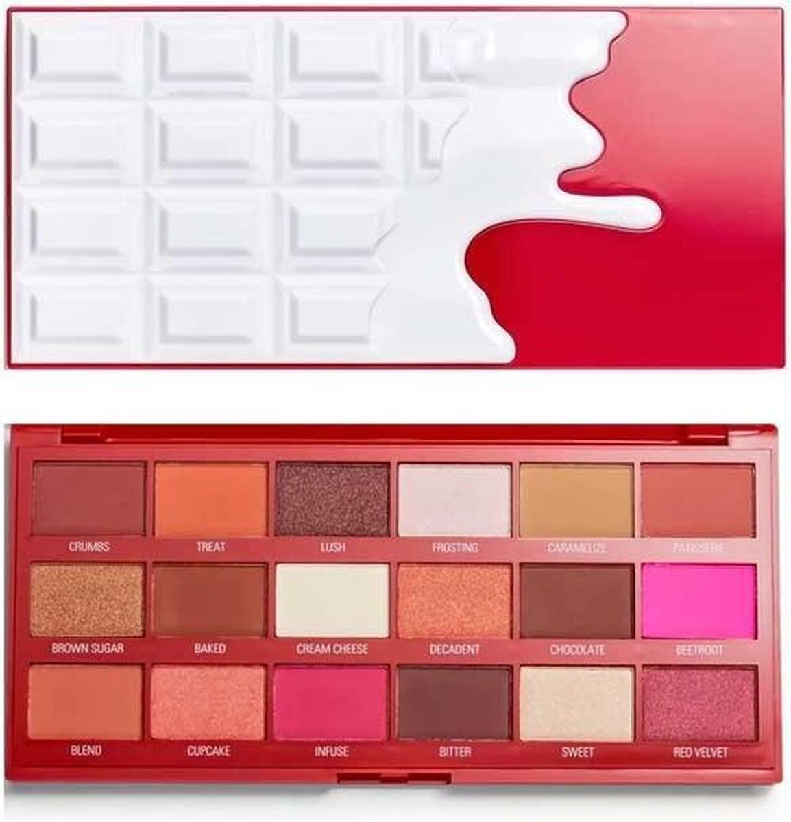 Makeup Revolution - I Heart Revolution Chocolate Eyeshadow Palette - Eye Shadow Palette In Chocolate Design 18G Red Velvet