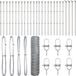 vidaXL - zeshoekig - gaashek - met - grondbevestiging - 50 - x - 0,4 - m - zilver - Mesh