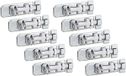 Alberts 841577 veiligheidssluitgrendel met platte greep en bevestigde lus | galvanisch verzinkt, gechromateerd | plaat 100 x 40 mm | Set van 10