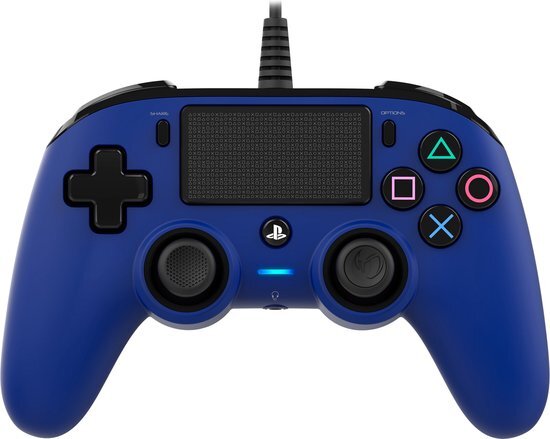 Nacon Officieel gelicenseerde Wired Compact Controller voor PS4 - blauw