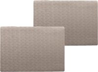 Wicotex 12x stuks tafel placemat jaspe - taupe kleur - 30 x 43 cm