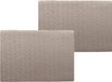 Wicotex 12x stuks tafel placemat jaspe - taupe kleur - 30 x 43 cm