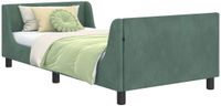 vidaXL Kinderbedframe met hoofdbord Zeegroen 80 x 200 cm Fluweel