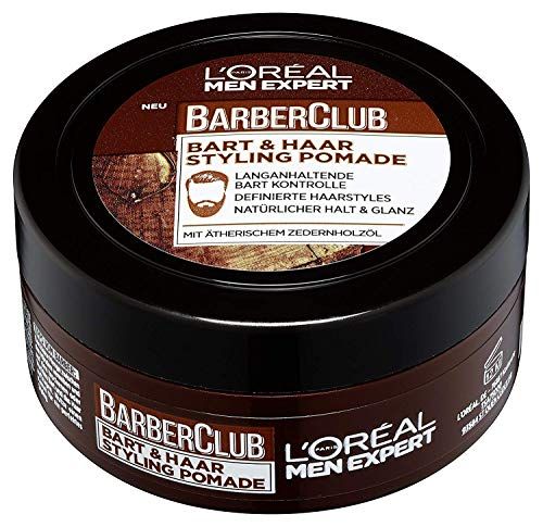 L'Oréal Barber Club Bart & Hair Styling Pomad met cederhoutolie, 75 ml