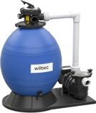 Wiltec Zandfilterinstallatie, 750 W, 71 Liter Filtertank, Zelfaanzuigende Pomp, 20.000 L/U