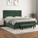 Maison Exclusive - Lit boxspring avec matelas, vert foncé, 180x200 cm, velours