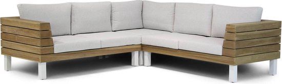 Lifestyle Garden Furniture Seashore hoek loungeset 3-delig Old teak greywash