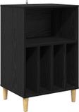 vidaXL Draaitafelstand Zwart eiken 47 x 39,5 x 74,5 cm Bewerkt hout