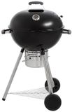 Little Balance Charcoal Kettle - Black - 57 cm Diameter - Stainless Steel Grilling Surface 54x54 cm - Lid with Thermometer and 2 Wheels