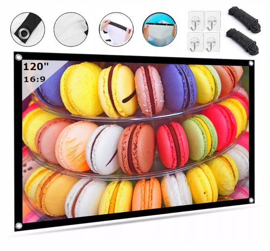Zenwire Projectiescherm - 120 inch, 266x149cm - 16:9 - Opvouwbaar