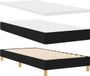 vidaXL Boxspringbed met hoofdeinde Zwart Stof 190 x 90 cm