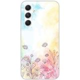 1001 coques Samsung Galaxy A54 5G Watercolor flowers bedrukt siliconen hoesje