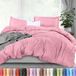 Utopia Dekbedovertrek queensize - 1 dekbedovertrek met 2 kussenslopen - 3-delig beddengoed met ritssluiting - zacht geborsteld microvezel, 229 x 229 cm (queensize, roze)