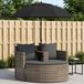 Prolenta Maison Exclusive - Tuinbed met parasol, grijs, van polyrotan