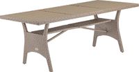 Casaria Polyrattan Tuintafel - WPC Tafelblad 190x90x74 cm – Beige