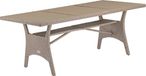 Casaria Polyrattan Tuintafel - WPC Tafelblad 190x90x74 cm – Beige