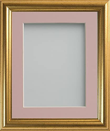 Frame Company Frame Company Eldridge Gold Fotolijst met Roze Mount, 10x8 voor 7x5", voorzien van perspex