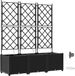 vidaXL Plantenbak - Zwart - 120 x 40 x 142 cm - Staal