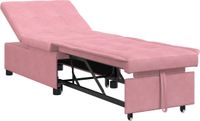 vidaXL Slaapbank Roze Fluweel 194 x 67 x 82 cm