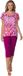 Pastunette Pyjama Capri Set Vrouwen Roze Katoen Gebloemd Maat 46