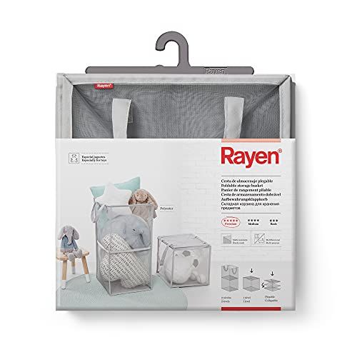 Rayen Opbergmand - Opvouwbaar - Grijs - 62 x 30 x 30 cm / 30 x 30 x 30 cm / 30 x 30 x 3,5 cm