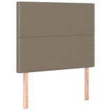 VidaXL Hoofdbord en Voeteneind Taupe met LED-strip