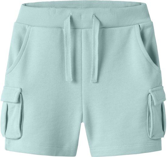 NAME IT Jongens Bermuda shorts NMMOLI SWEAT SHORTS UNB NOOS - Maat 116 - Katoen/Polyester - Limpet Shell