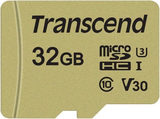 Transcend 500S MicroSDHC 32GB - UHS-I U3 Class 10