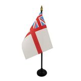 AZ FLAG Tafelvlag White Ensign 15x10 cm Polyester 100D Plastic Voet