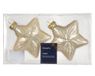 Decoris Ster glas L9,8b4h10 cm parel 2 st