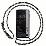 Tumundosmartphone Transparante beschermhoes voor Google Pixel 7a 5G met trekkoord, groen/goud