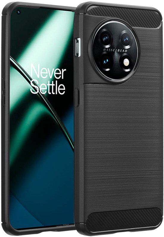 imoshion Brushed Backcover Zwart voor OnePlus 11