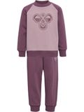 Hummel Kindertrainingspak Hmlmini Reg Bumble Set Black Plum Katoen