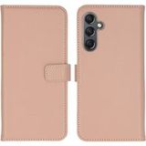 Selencia Echt Leren Bookcase voor de Samsung Galaxy A25 (5G) - Dusty Pink