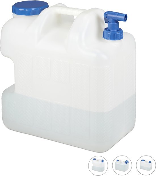 Relaxdays jerrycan met kraan - voor drinkwater - BPA-vrij - water-jerrycan met kraantje 25 Liter