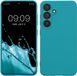 kwmobile telefoonhoesje geschikt voor Samsung Galaxy S25 - Hoesje voor smartphone - Precisie camera uitsnede - In mat petrol