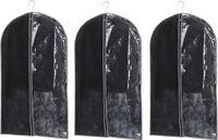 Merkloos / Sans marque Jja Showroom And Head Office Set van 5x stuks kleding/beschermhoezen pp zwart 100 cm - Kledingzak