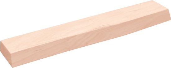 vidaXL Wandschap - 60x10x4 cm - Onbehandeld Massief Eikenhout