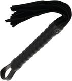 Darkness - Black Bondage Whip With Leather Handle