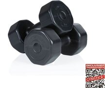 Gymstick Vinyl Dumbbell Set - 2 x 5 kg - Zwart