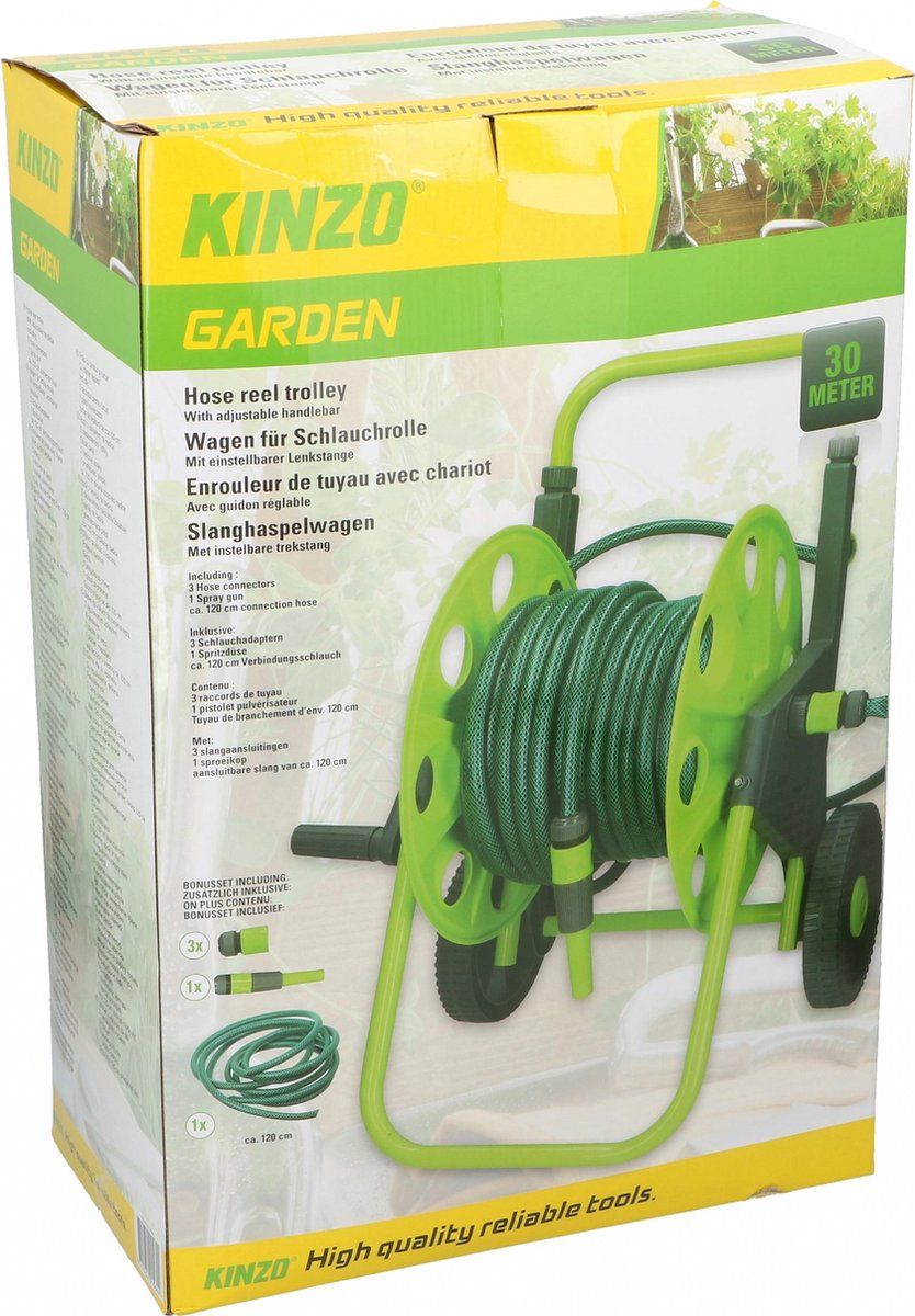 Maxx-garden Tuinslang haspel slangwagen - 30 meter - groen